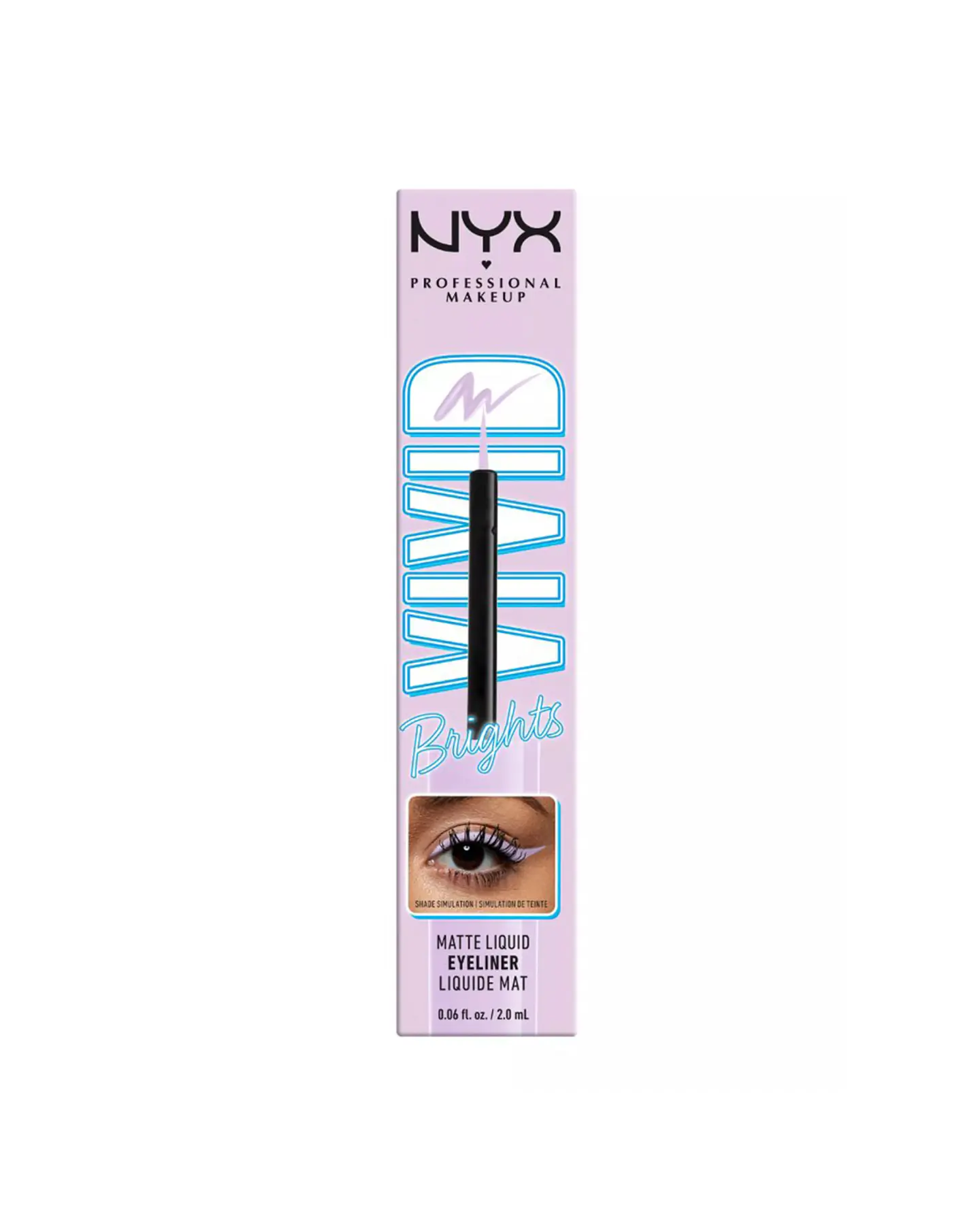 Delineador De Ojos Líquido Vivid Bright Liquid Liner Lilac Link - NYX 1