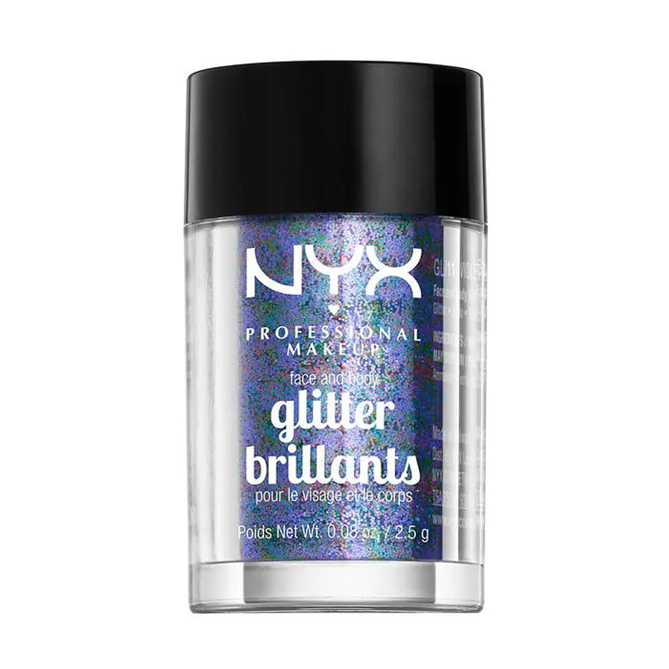 Brillo Facial y Corporal Glitter Violet 11 - NYX 1