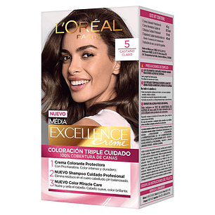 Tintura de Cabello Excellence Creme - LOREAL CASTAÑO CLARO 5
