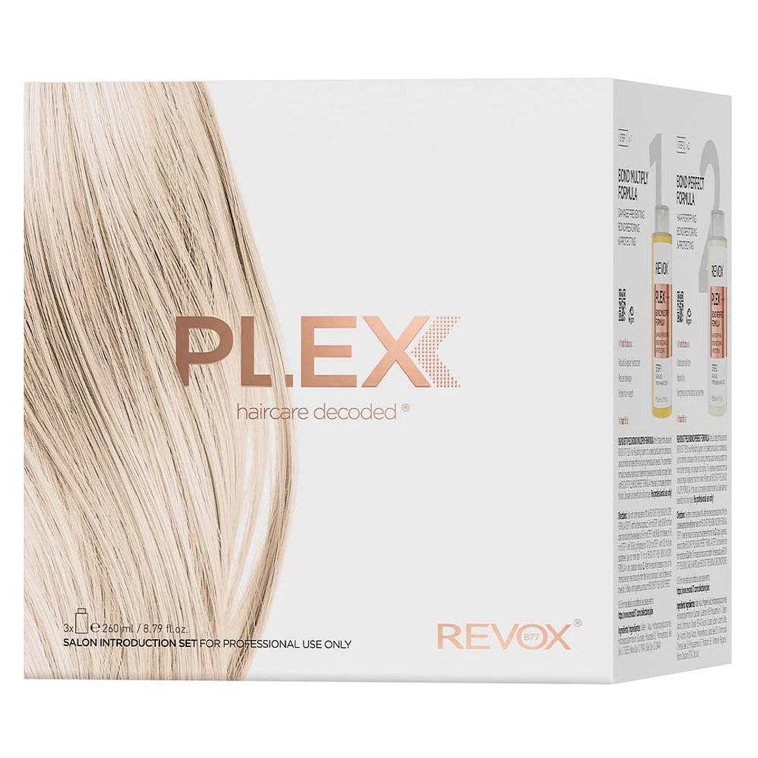 Set Profesional de Reconstrucción del Cabello - Plex Hair Rebuilding System Professional Set 3x260 Ml - REVOX 2