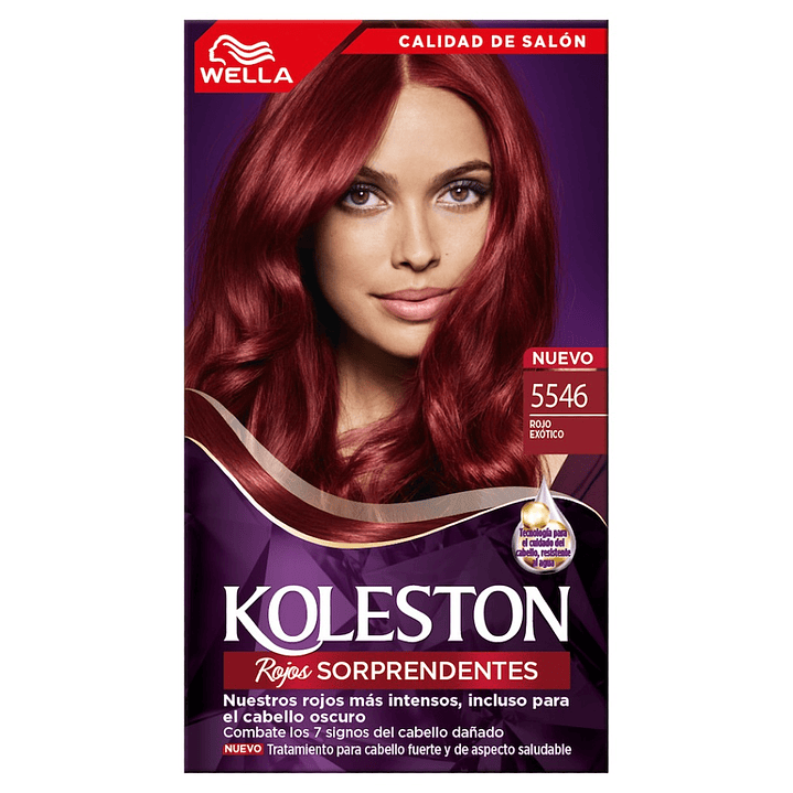 Kit Tintura Permanente Hidratante 5546 Rojo Exótico  + Activador De Color - WELLA 2