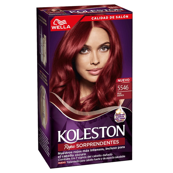 Kit Tintura Permanente Hidratante 5546 Rojo Exótico  + Activador De Color - WELLA 1