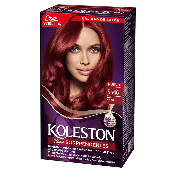 Kit Tintura Permanente Hidratante 5546 Rojo Exótico  + Activador De Color - WELLA 3