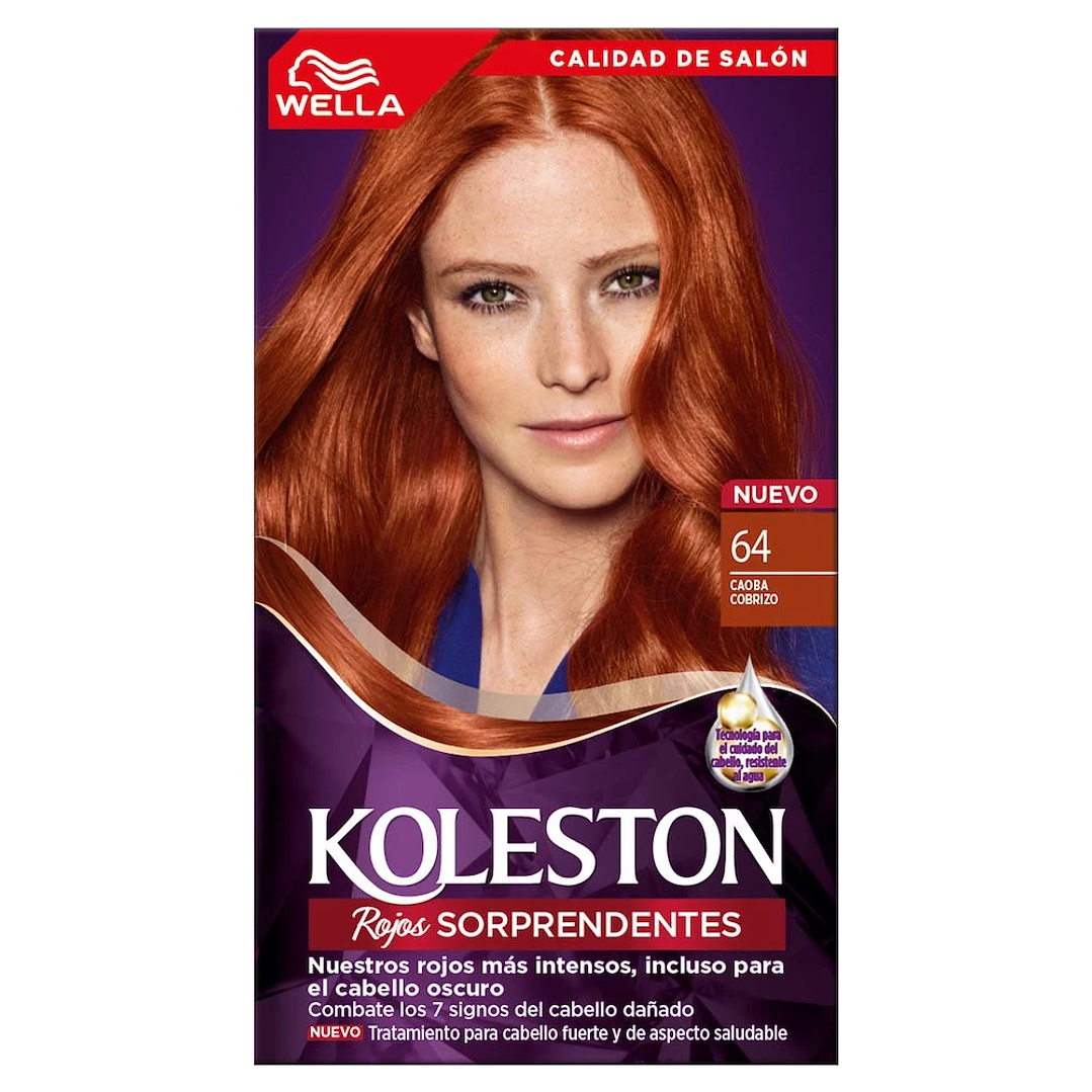 Kit Tintura Permanente Hidratante 64 Caoba Cobrizo  + Activador De Color  - WELLA 2