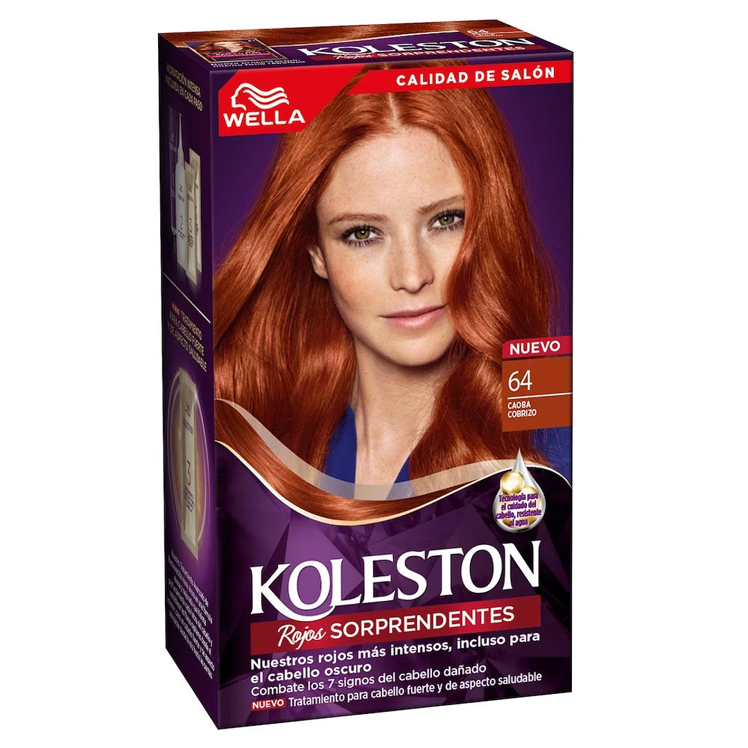 Kit Tintura Permanente Hidratante 64 Caoba Cobrizo  + Activador De Color  - WELLA 1