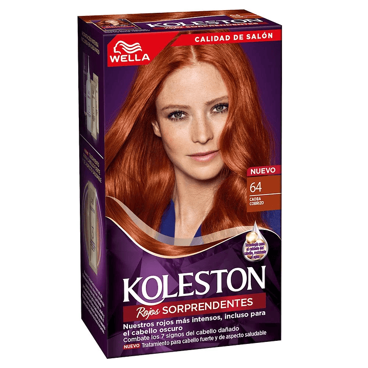 Kit Tintura Permanente Hidratante 64 Caoba Cobrizo  + Activador De Color  - WELLA 1