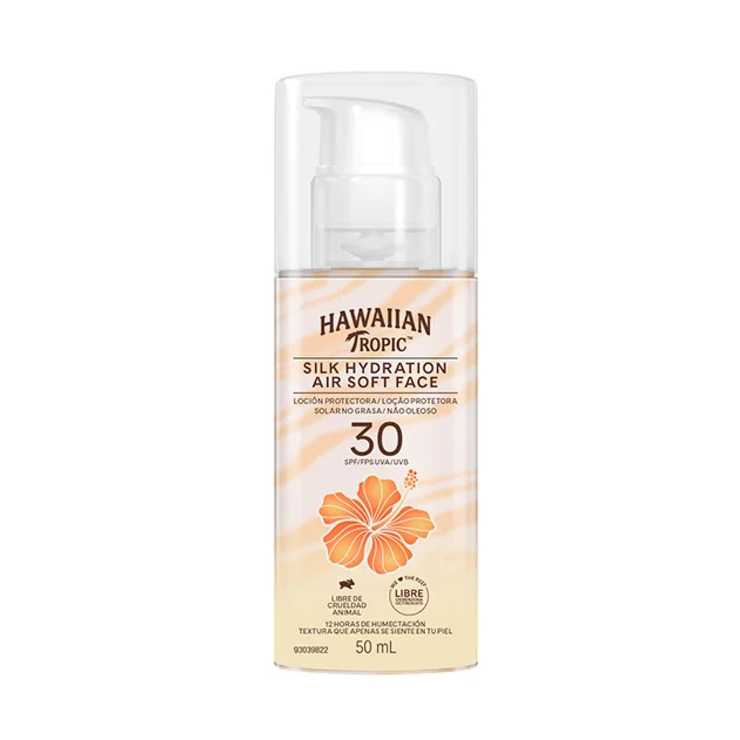 Protector Solar Silk Hydration Air Soft Face 50 ML -  HAWAIIAN TROPIC 1