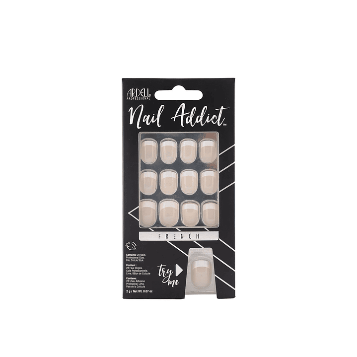 Uñas Postizas Addict Classic French - ARDELL 1