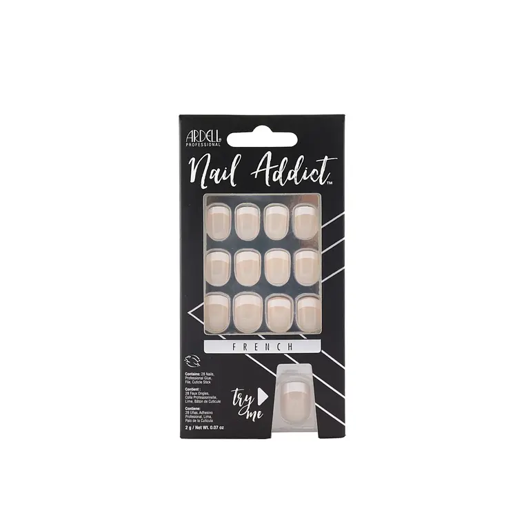 Uñas Postizas Addict Classic French - ARDELL 1