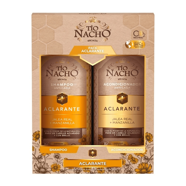 Pack Aclarante Shampoo 415 ML + Acondicionador 415 ML - TIO NACHO 1