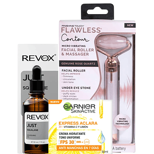 Set Facial Express Aclara + Rodillo Jade