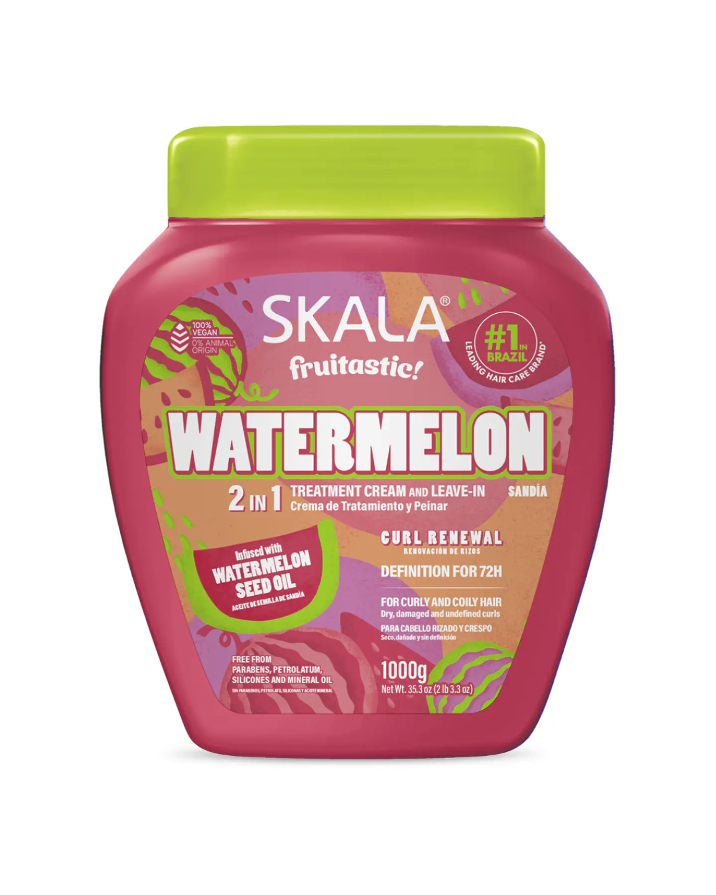 Máscara Watermelon 2 en 1 Tratamiento + Crema de Peinar - SKALA 1