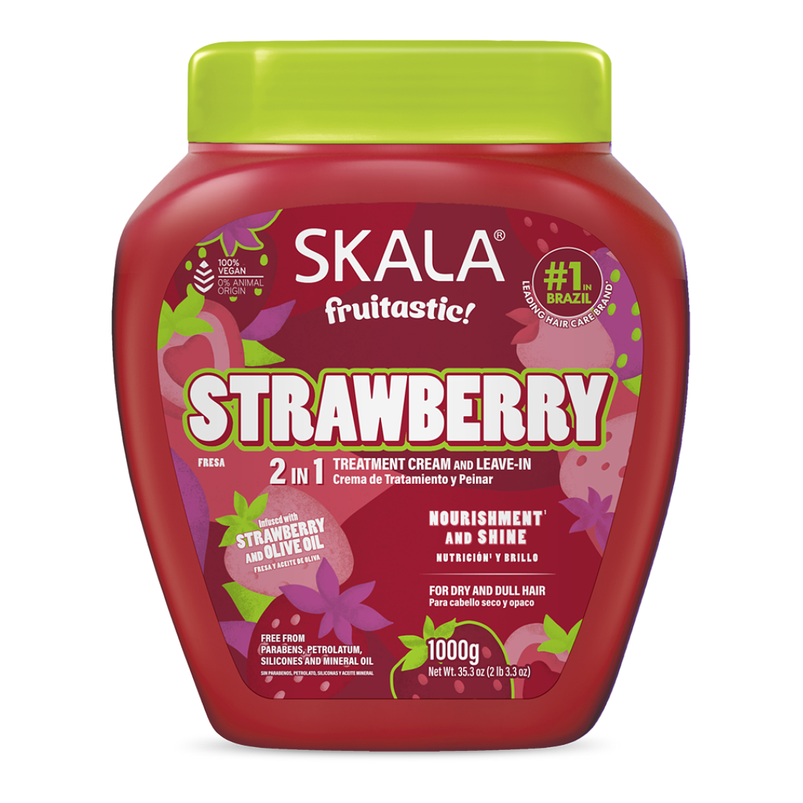 Máscara Strawberry 2 en 1 Tratamiento + Crema de Peinar - SKALA 1