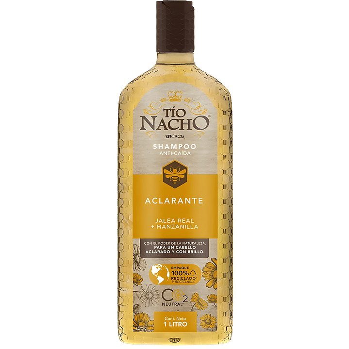 Shampoo Anti-caída Aclarante Jalea Real + Manzanilla 1 L - TIO NACHO 1
