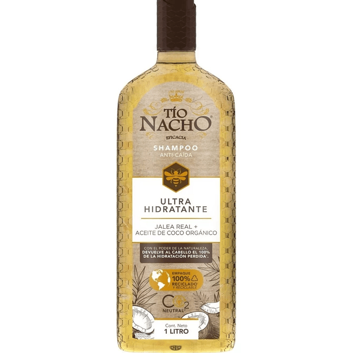 Shampoo Anti-caída Ultra Hidratante Jalea Real + Aceite De Coco Orgánico 1 L - TIO NACHO 1