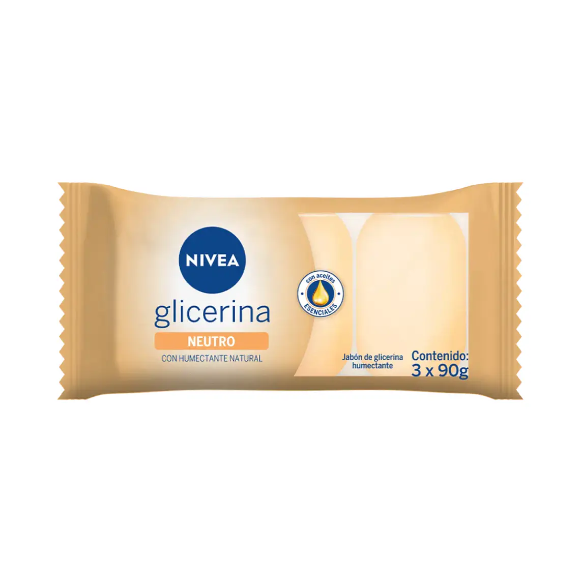 Jabón De Barra Glicerina Aceites Esenciales 3x90G - NIVEA 1
