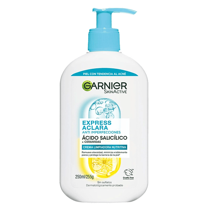 Limpiador Facial Garnier Express Aclara Anti Imperfecciones Ácido Salicílico 250 ML - GARNIER 1