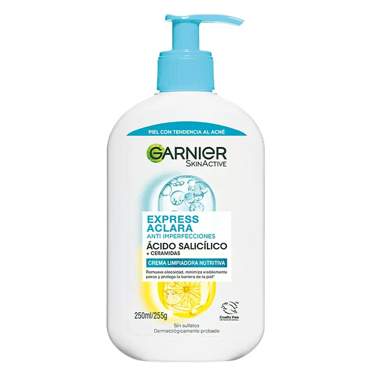 Limpiador Facial Garnier Express Aclara Anti Imperfecciones Ácido Salicílico 250 ML - GARNIER 1