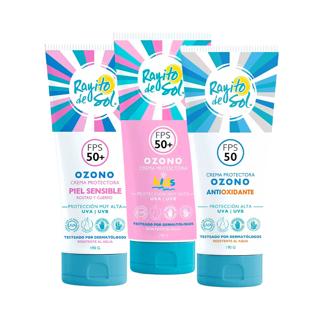 Crema Protectora Ozono Kids, Piel Sensible, Antioxidante Mixto x3 - RAYITO DE SOL  1