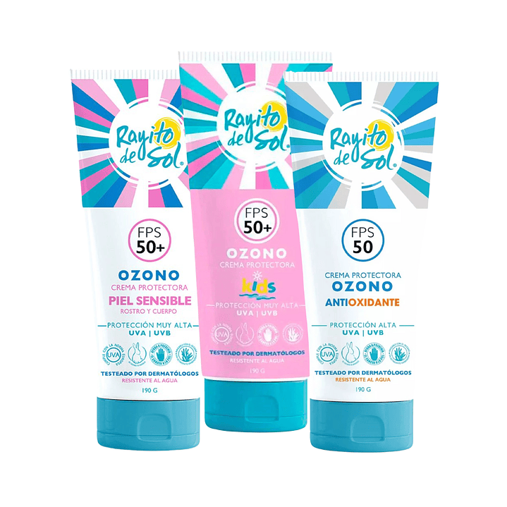Crema Protectora Ozono Kids, Piel Sensible, Antioxidante Mixto x3 - RAYITO DE SOL  1
