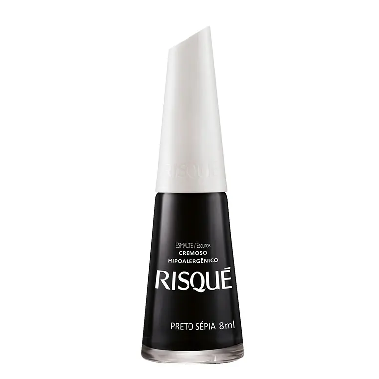  Esmalte De Uñas Hipoalergénico Preto Sépia 8 ML - RISQUE 1
