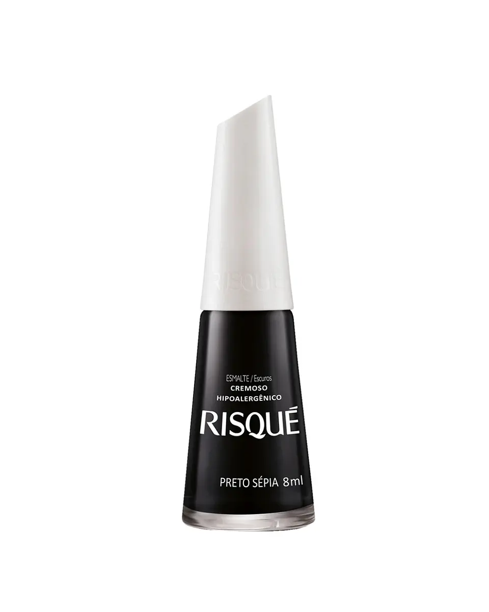  Esmalte De Uñas Hipoalergénico Preto Sépia 8 ML - RISQUE 1