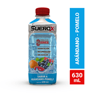 Suerox Bebida Isotónica Arándano-Pomelo 630 ML X6 - SUEROX