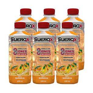 Suerox Bebida Isotónica Naranja 630 ML X6 - SUEROX