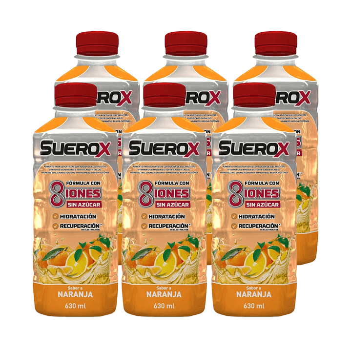 Suerox Bebida Isotónica Naranja 630 ML X6 - SUEROX 1