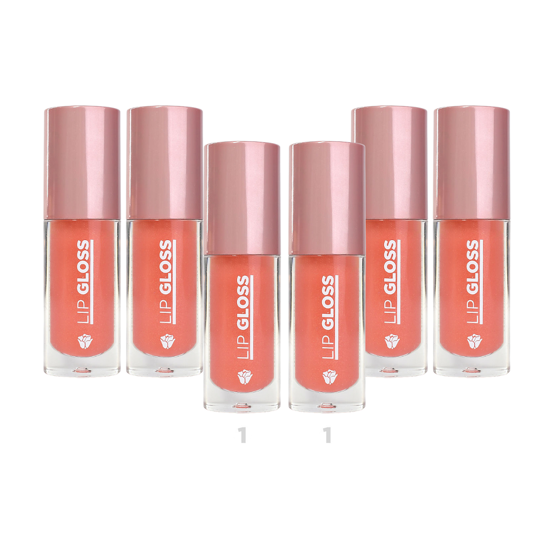 Lip Gloss Transparente con Vitamina E Tono 01 X6 - DOLCE BELLA 1