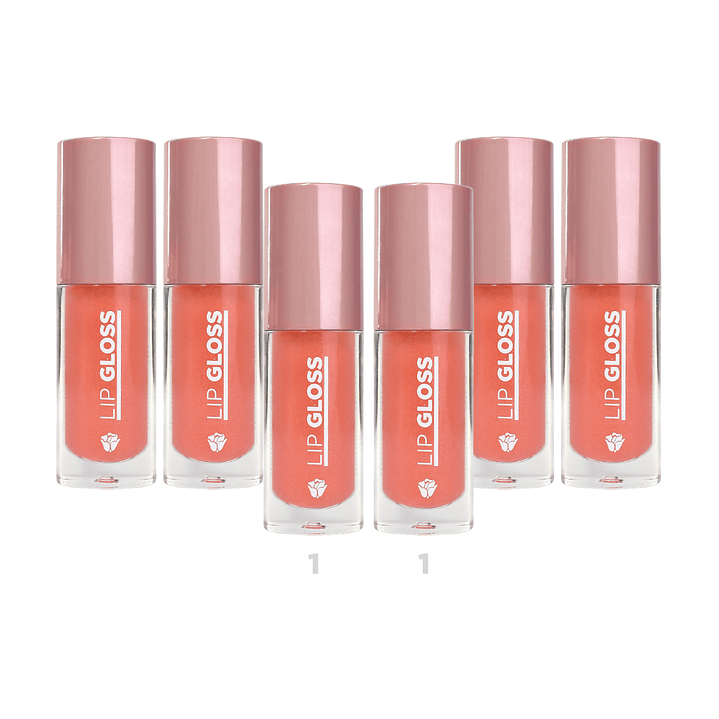 Lip Gloss Transparente con Vitamina E Tono 01 X6 - DOLCE BELLA 1
