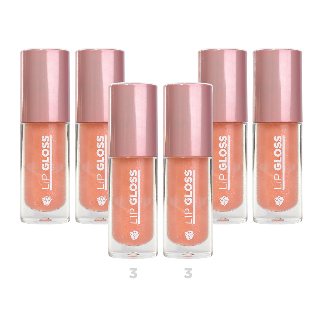 Lip Gloss Transparente con Vitamina E Tono 03 X6 - DOLCE BELLA 1