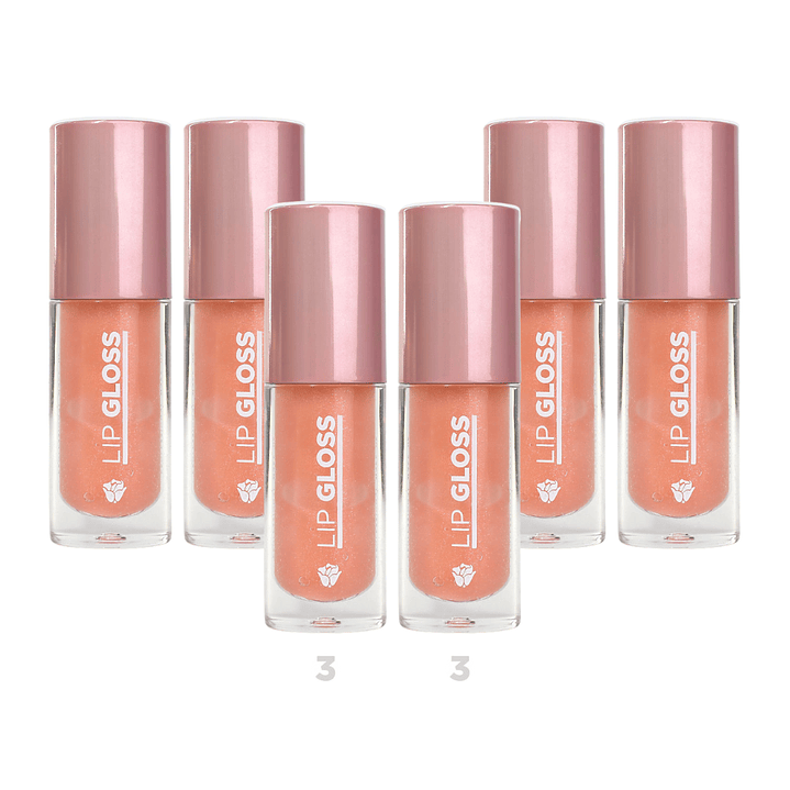 Lip Gloss Transparente con Vitamina E Tono 03 X6 - DOLCE BELLA 1