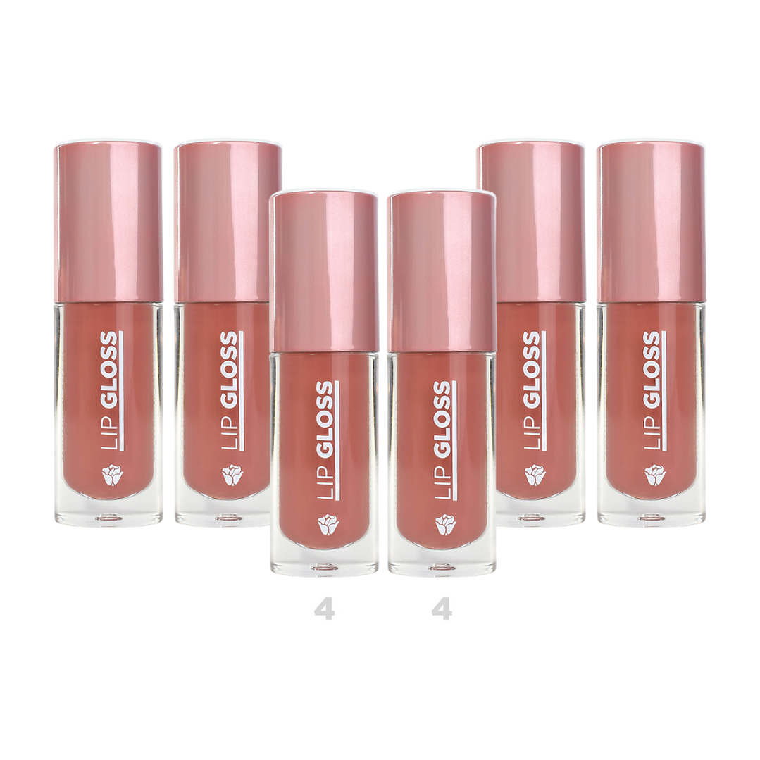 Lip Gloss Transparente con Vitamina E Tono 04 X6 - DOLCE BELLA 1