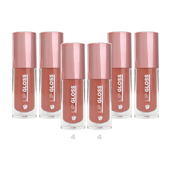 Lip Gloss Transparente con Vitamina E Tono 04 X6 - DOLCE BELLA 1