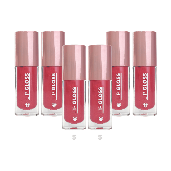 Lip Gloss Transparente con Vitamina E Tono 05 X6 - DOLCE BELLA 1