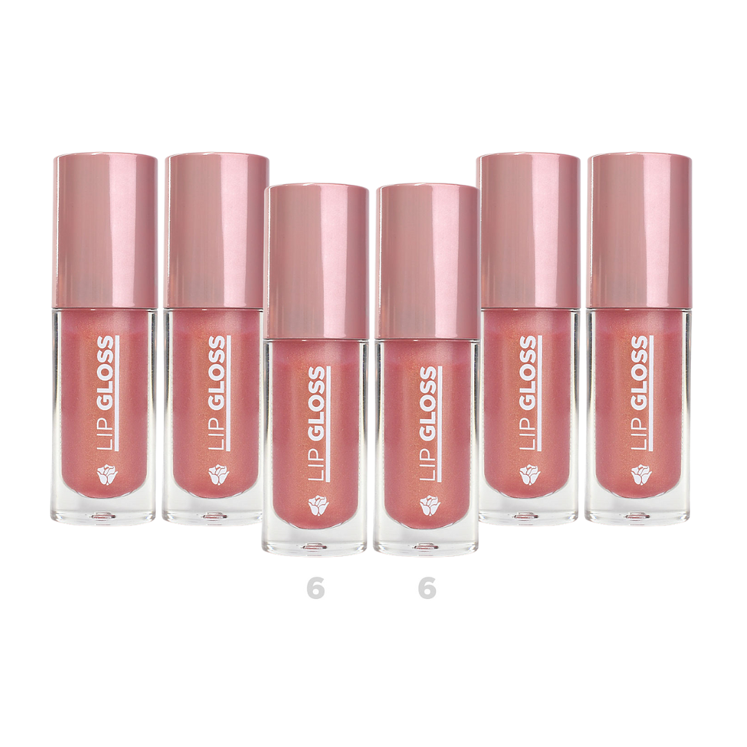 Lip Gloss Transparente con Vitamina E Tono 06 X6 - DOLCE BELLA 1