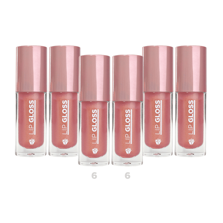 Lip Gloss Transparente con Vitamina E Tono 06 X6 - DOLCE BELLA 1