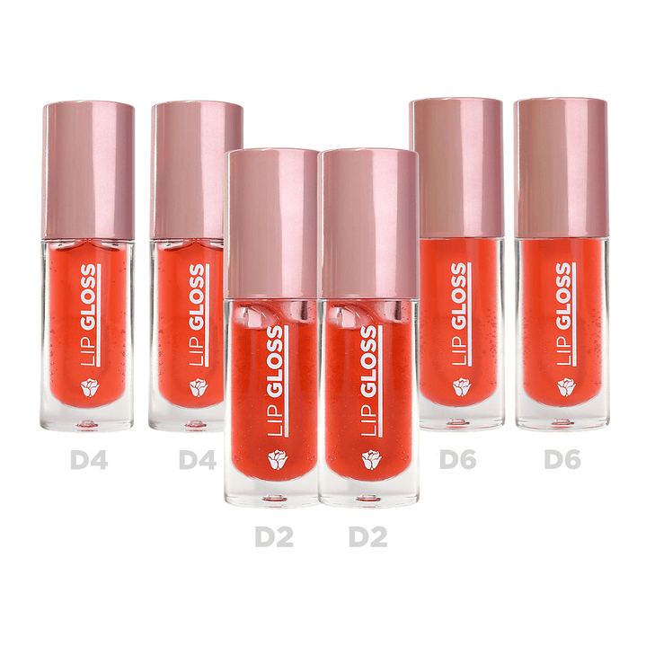Lip Gloss Transparente con Vitamina E Tono D2-D4-D6 X6 - DOLCE BELLA 1
