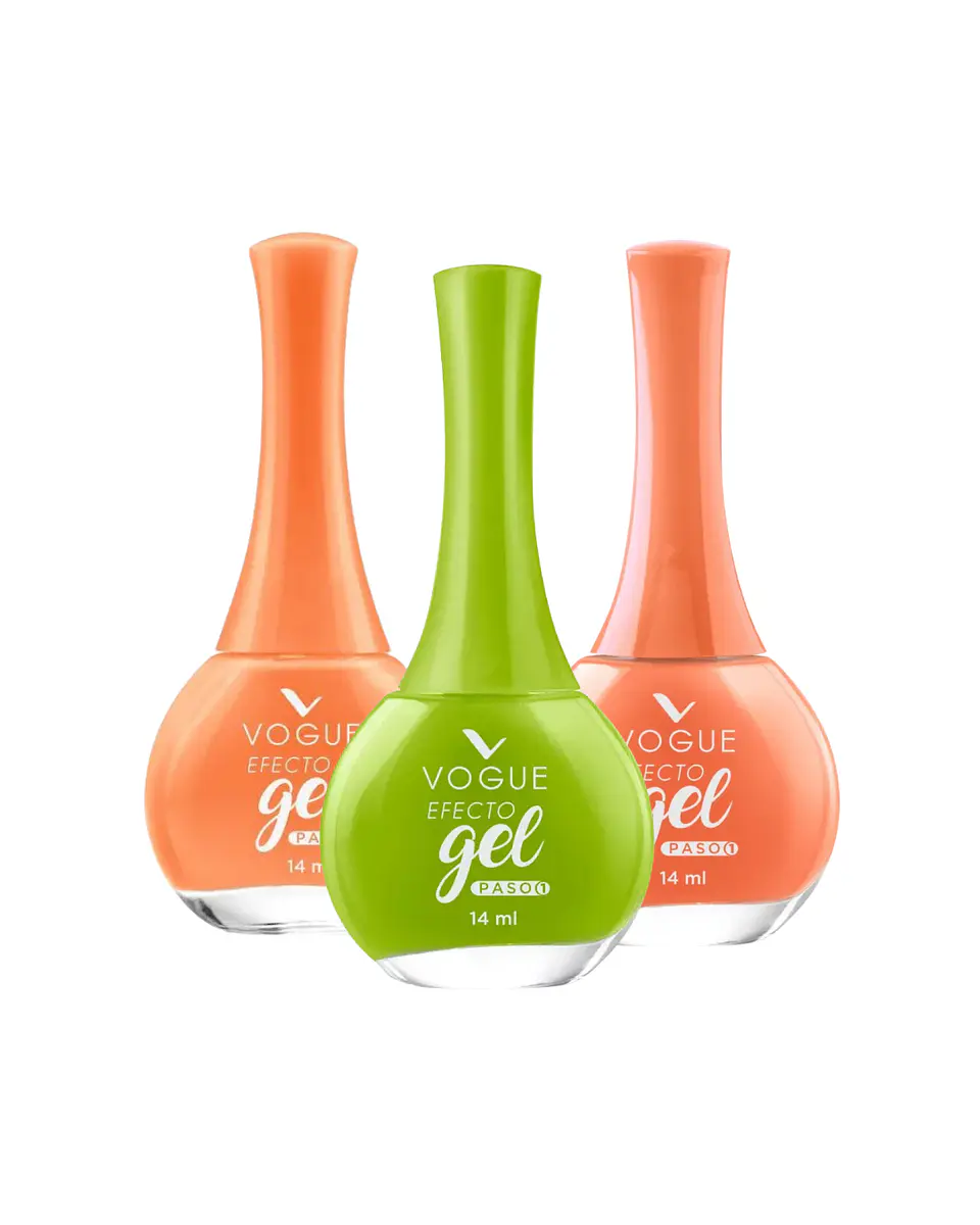 Esmalte Efecto Gel Extrovertida, Reggaetón, Flow 14 ML X3 - VOGUE 1
