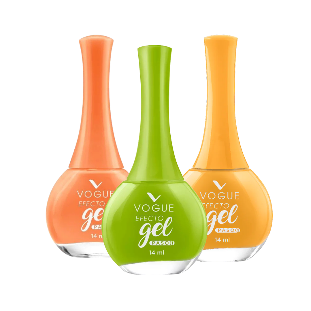 Esmalte Efecto Gel Extrovertida, Reggaetón, Dembow 14 ML X3 - VOGUE 1