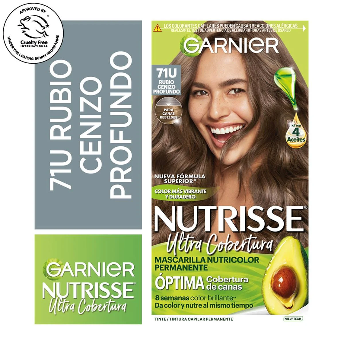 Tintura de Cabello - GARNIER RUBIO CENIZO PROFUNDO 71U (67,5 ml) 1