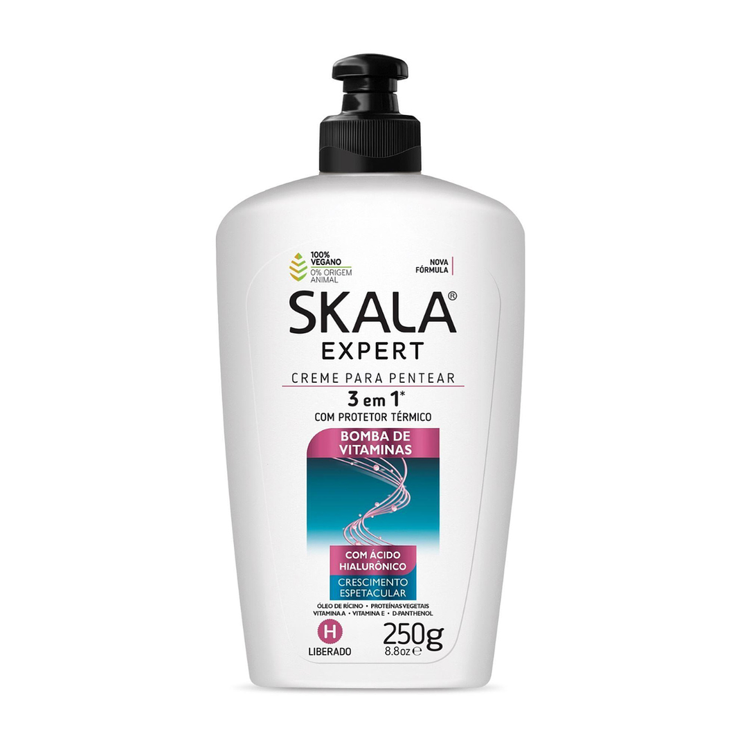 Crema Bomba de Vitaminas Para Peinar 3En1 Con Protector Térmico 250 G - SKALA 1