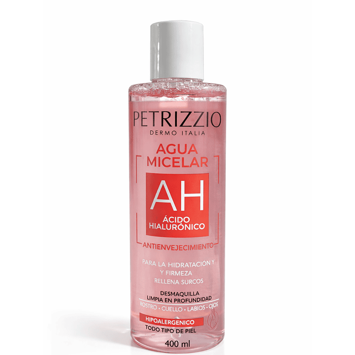 Agua Micelar Ácido Hialurónico 400 ML - PETRIZZIO 1