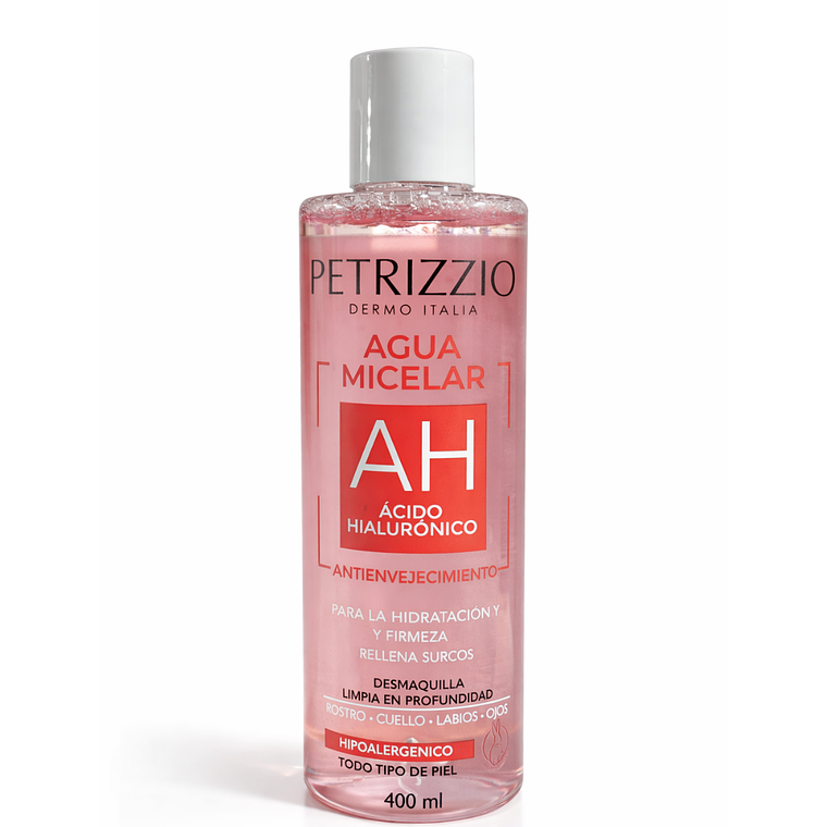 Agua Micelar Ácido Hialurónico 400 ML - PETRIZZIO 1