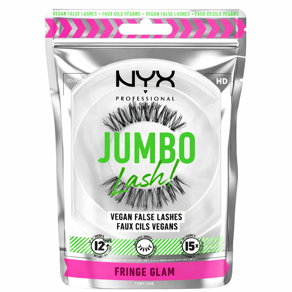Pestañas Postizas Jumbo Lash Vegan Fringe Glam - NYX 1