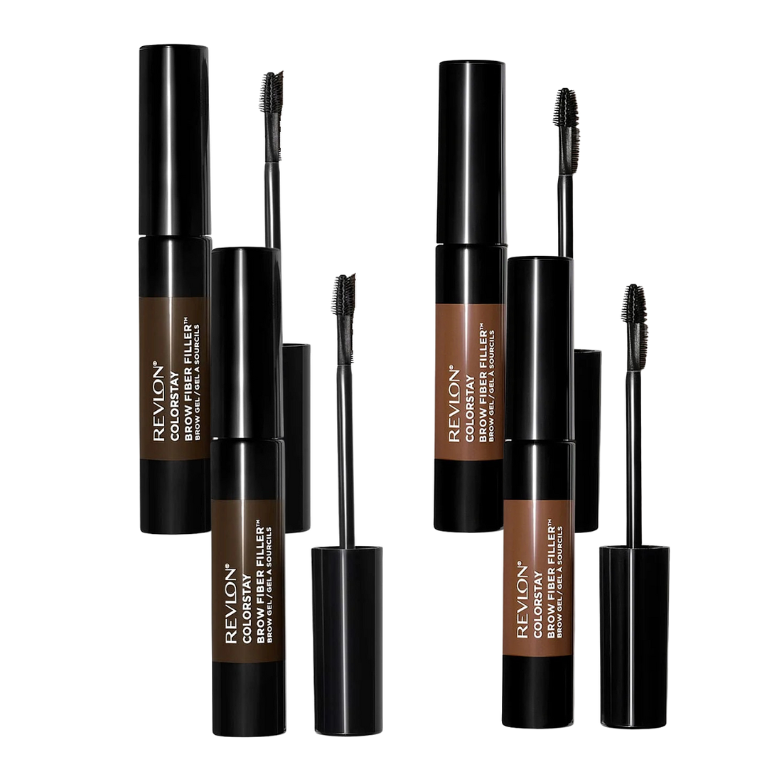 Gel para Cejas Colorstay Brow Fiber Filler Dark Brown & Medium Brown X2 - REVLON 1