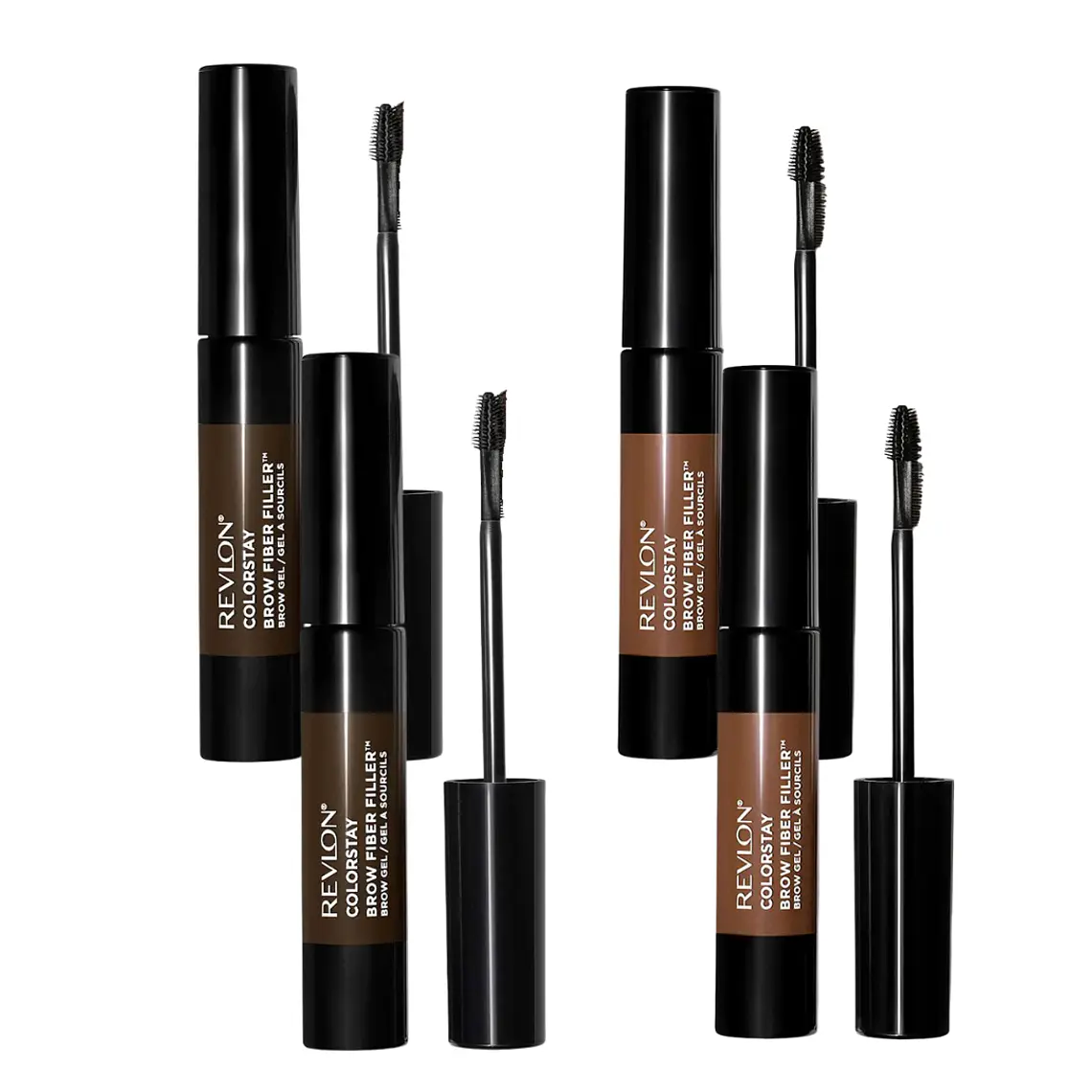 Gel para Cejas Colorstay Brow Fiber Filler Dark Brown & Medium Brown X2 - REVLON 1