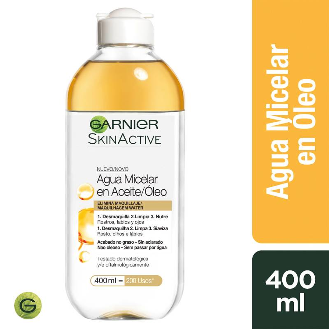 Agua Micelar en Aceite/Oleo - GARNIER 400 ML 1