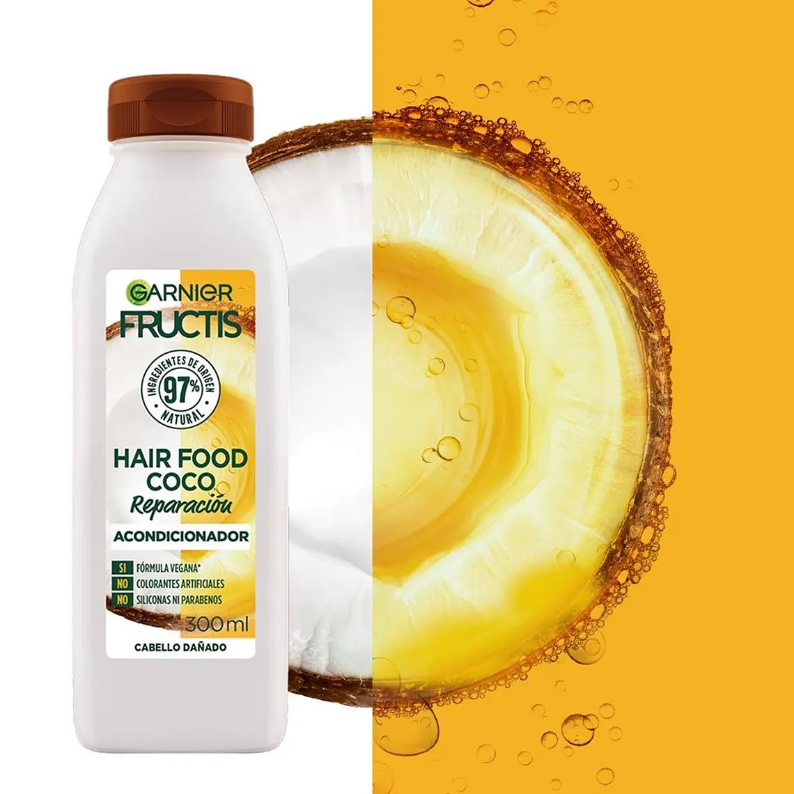 Acondicionador Hair Food Coco Reparación Cabello Dañado 300 ML - GARNIER 2